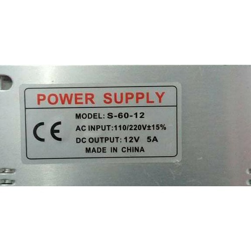12 Volt Power Supply - 5.0 Amp Single Output