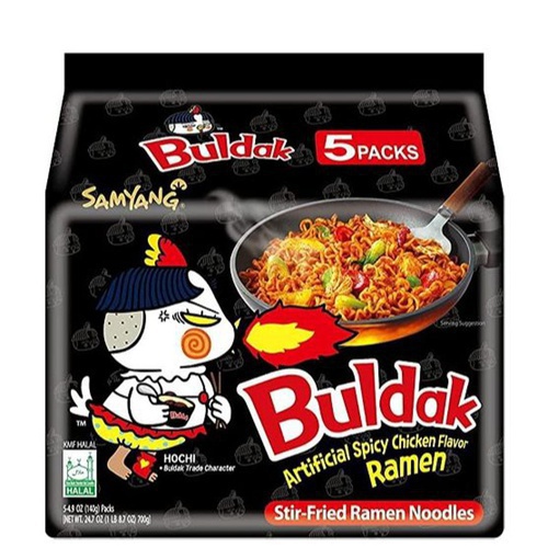 Samyang Buldak Ramen Orignal Black Noodles (5 pack), 700 gm