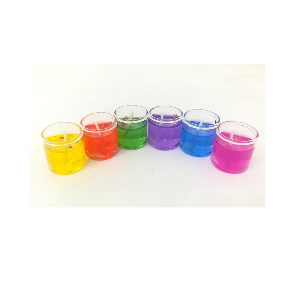 Pack of 6 – Colorful Gel Tealight Candles