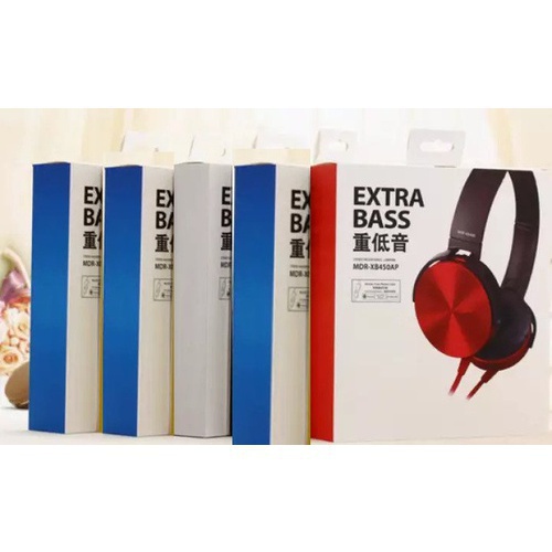 Sony MDR XB450AP Headphones with wire jack color : Blue